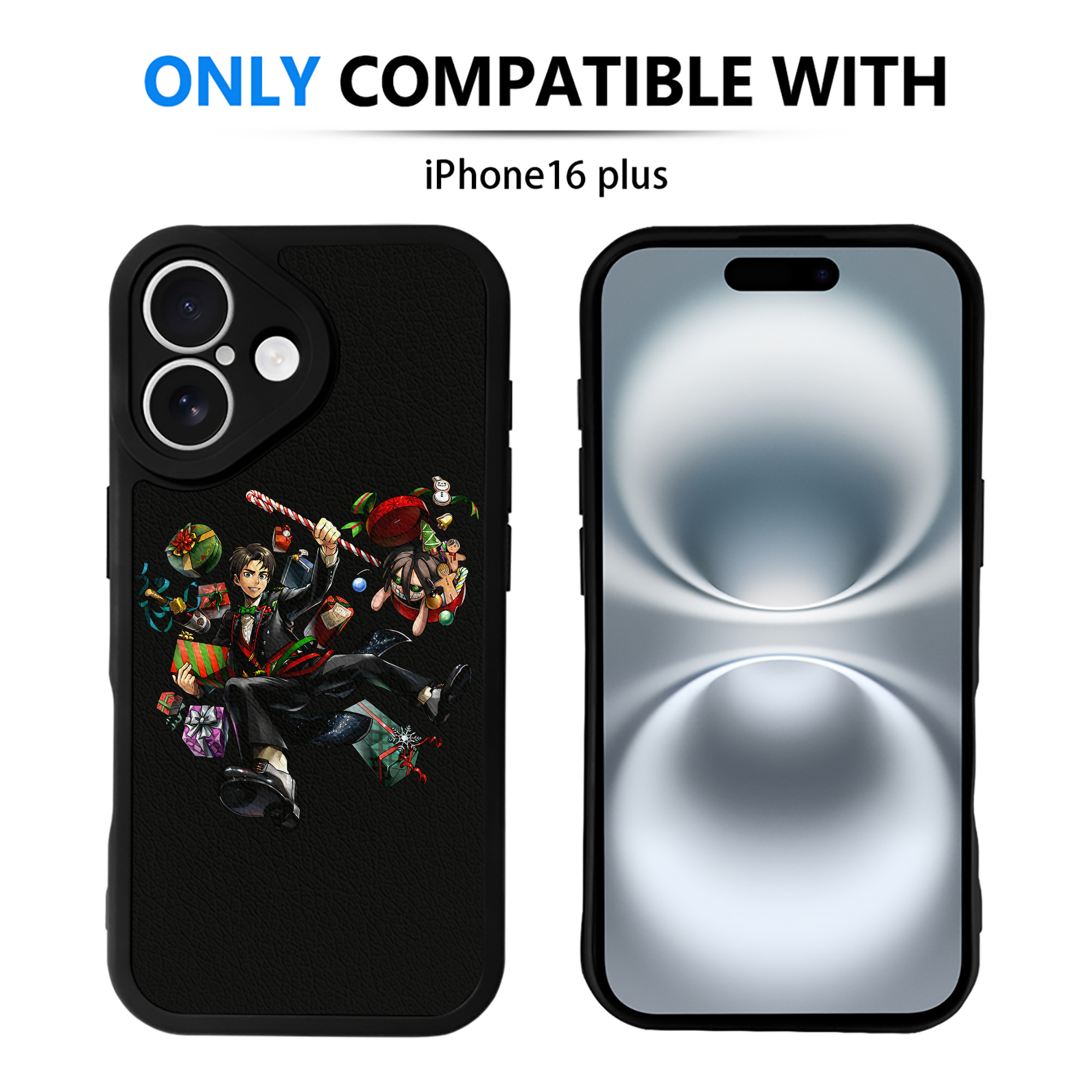 （画像用） 進撃の巨人 エレン･イェーガー Attack on Titan Eren Jäger 【iPhone 16シリーズ対応】シリコンスマホケース（レザー調） 材質：シリコン